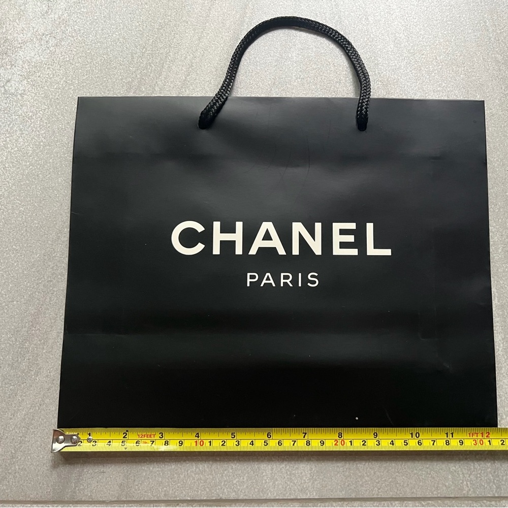 CHANEL Black and White Shopping Bag